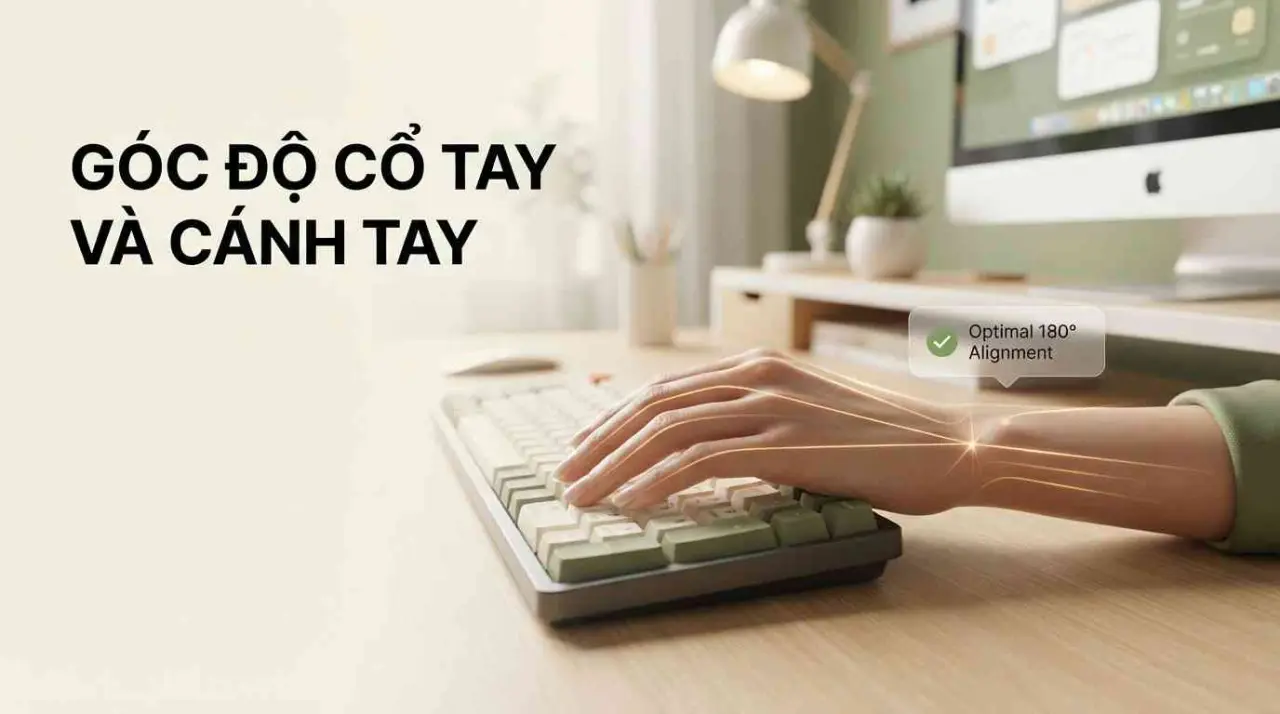 Góc độ cổ tay và cánh tay