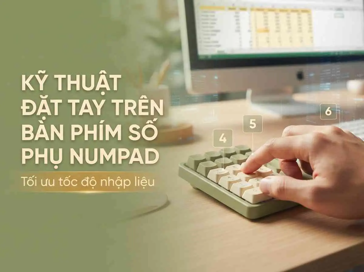 Kỹ thuật đặt tay trên bàn phím số phụ Numpad