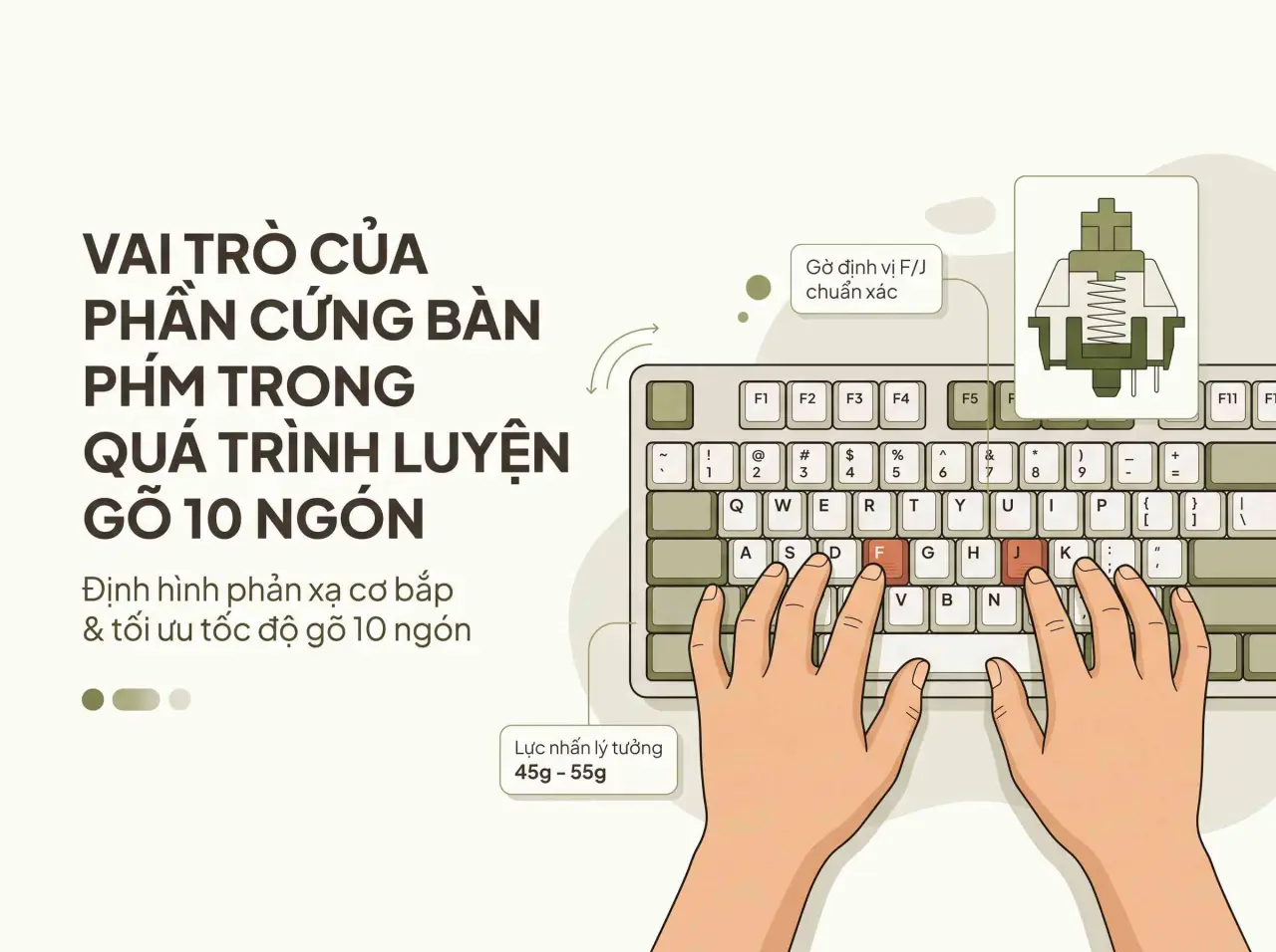 Vai trò của phần cứng bàn phím trong quá trình luyện gõ 10 ngón