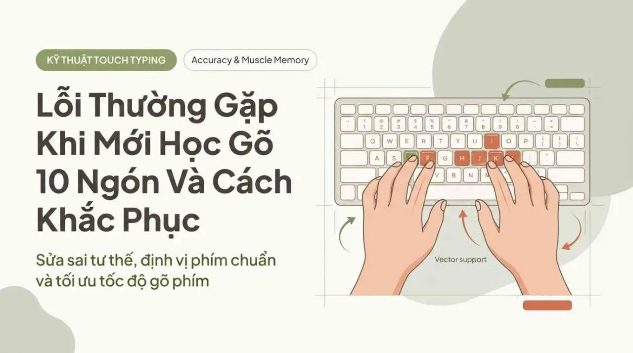 Lỗi Thường Gặp Khi Mới Học Gõ 10 Ngón