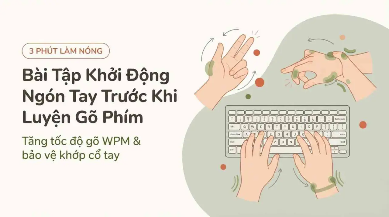 Bài Tập Khởi Động Ngón Tay Trước Khi Luyện Gõ Phím