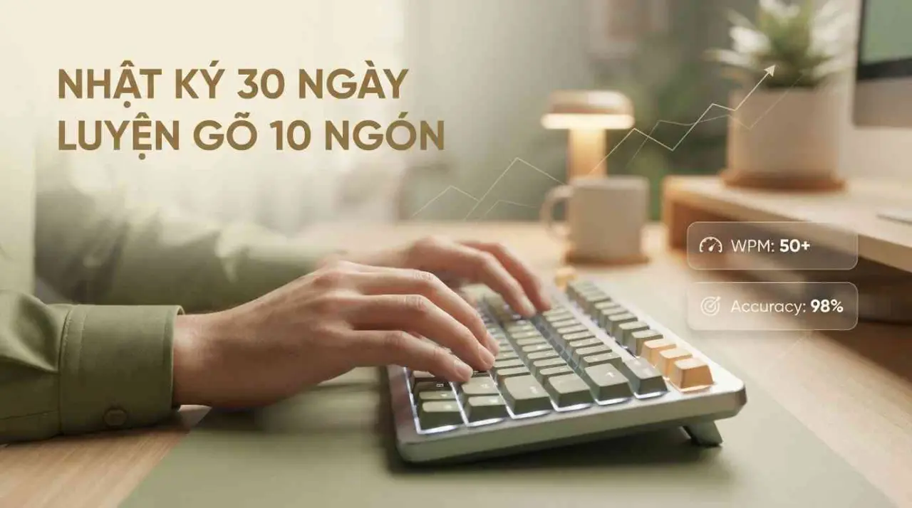 Duy trì thói quen gõ phím chuyên nghiệp sau 30 ngày