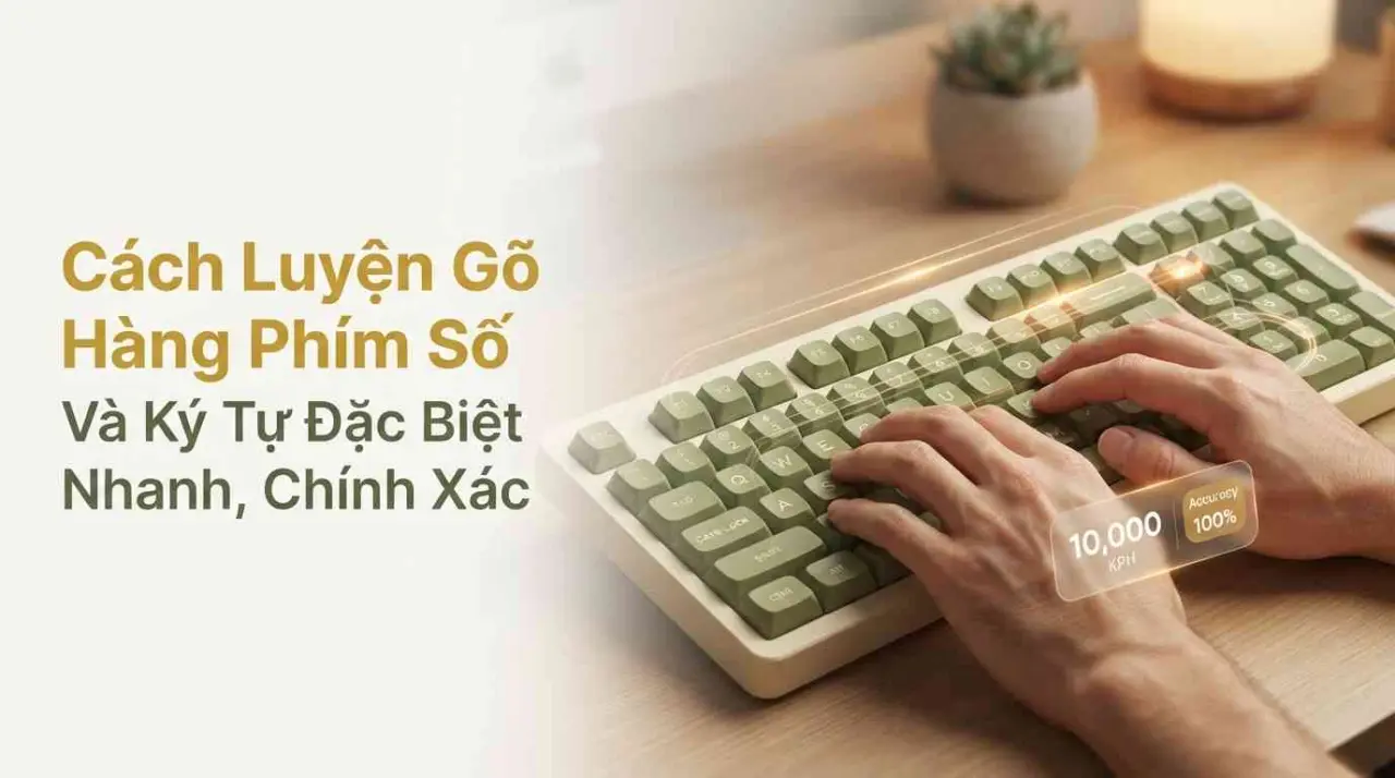 Cách Luyện Gõ Hàng Phím Số Và Ký Tự Đặc Biệt Nhanh, Chính Xác